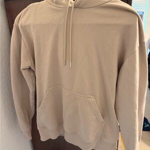 H&M Men's Crewneck Hoodie in Beige